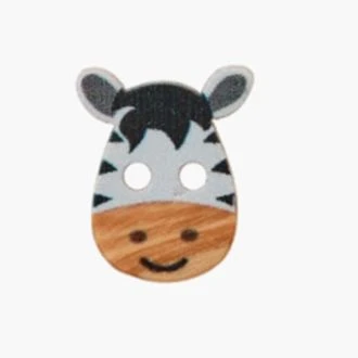Houten knoop zebra 15mm van UNION KNOPF 0454292 015 0074