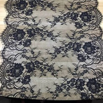 70-75cm breed bloemenkant band met wimpers 3m lang