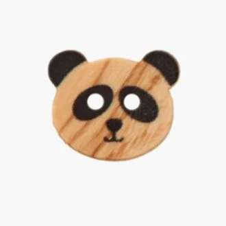 Houten knoop panda 15mm van UNION KNOPF 0454292 015 0080