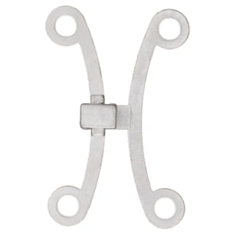 Metalen haak en oog sluiting langwerpig 35mm van UNION KNOPF 500122