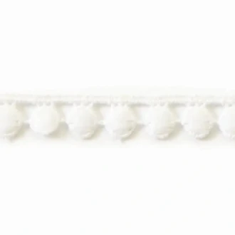 Balletjesband wit 10mm van UNION KNOPF 8749