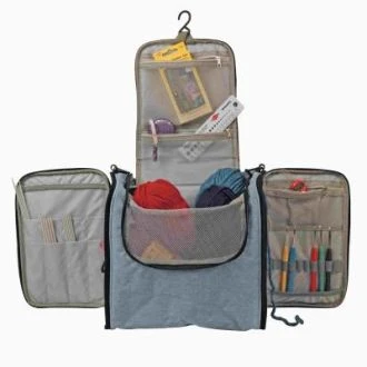 Grote tas voor garen- en breiaccessoires denimlook van KLEIBER 91855