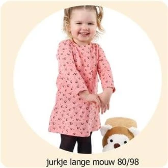 Naaipatroon jurkje lange mouw mt 80 - 98 van ADIY 056.ADIY89