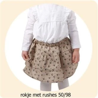 Naaipatroon rokje met ruches mt 50 - 98 van ADIY 056.ADIY85