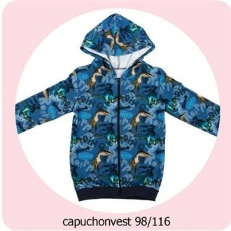 Naaipatroon capuchonvest mt 98 - 116 van ADIY 056.ADIY82