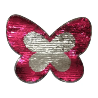 Applicatie vlinder reversable 18x13cm opnaaibaar