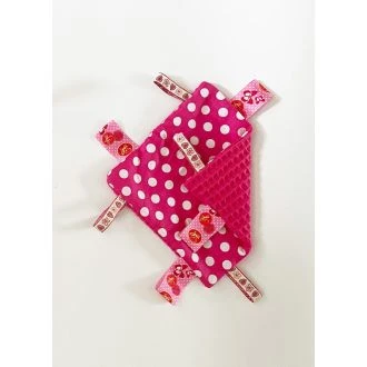 Baby labeldoekje BB stip M - fuchsia van N'STUDIO