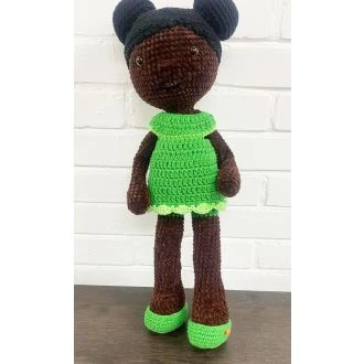 Belinda Pop bruin/licht groen haakpakket van NSTUDIO 