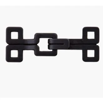 Metalen sluiting 40mm, zwart koper van UNION KNOPF 0501077 040 0088