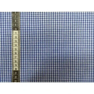 Blauwe ruit stof 3mm 100% katoen 160cm breed