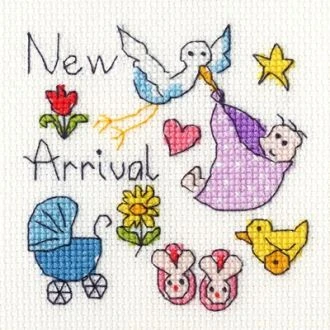 BORDUURPAKKET JUNE ARMSTRONG - NEW BABY CARD van Stitchcompany bt-xgc06