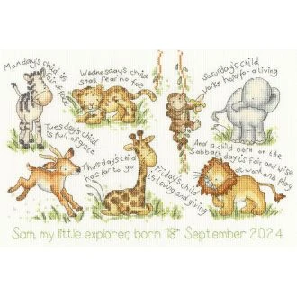 MONDAY'S CHILD tel borduurpakket van STITCHCOMPANY bt-xkg13