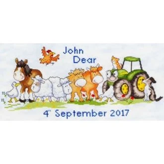 BORDUURPAKKET BABY SAMPLERS - FIRST BORN van STITCHCOMPANY xnb02