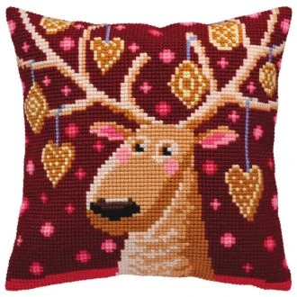 KUSSENBORDUURPAKKET CHRISTMAS GINGERBREADS - COLLECTION D'ART van STITCHCOMPANY cda-5390
