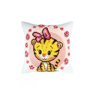 Baby tiger kruissteek borduurpakket voorbedrukt van STITCHCOMPANY cda-5425