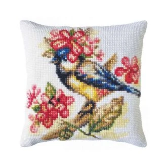 Titmouse kussen borduurpakket van Stitchcompany cda-5456