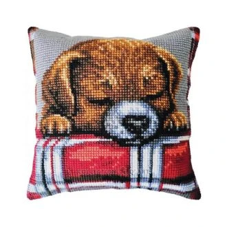 Beloved Puppy kussen borduurpakket STITCHCOMPANY CDA-5482CC