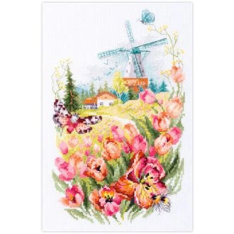TULIPS OF HOLLAND borduurpakket van STITCHCOMPANY ci-210-350