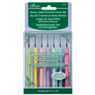 Ergonomische haaknaaldenset Amour 0,60mm - 1,75mm van CLOVER PN-0154708