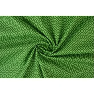Geometrische ruit poplin groen 100% katoen WOUTERS 124-1