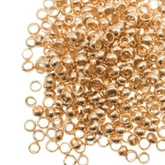 Knijpkralen 0,5mm goud 100 stuks van DB X403