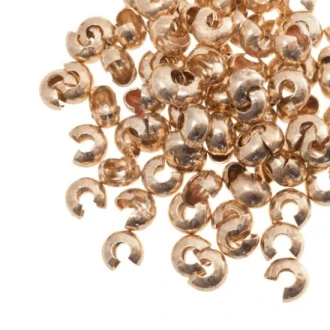 Knijpkralen 6mm goud 25 stuks van DB X415