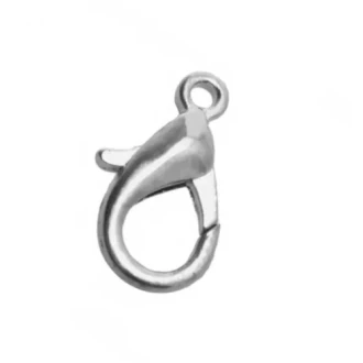 Karabijn sloten 15mm antiek zilver 10 stuks van DB X108