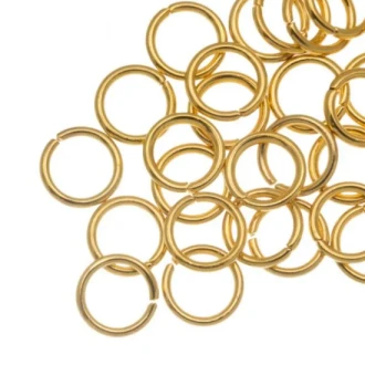 Buigringen 6mm 0,8mm goud stainless steel 50 stuks van DB Y2053