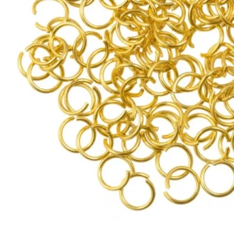 Buigringen 4mm 0,5mm goud stainless steel 50 stuks van DB Y223