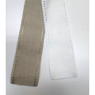 Aïda linnen borduurband 8cm met sierrandje van DMC 078.DG855