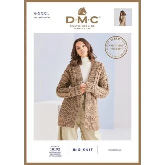 Big Knit pattern 10192 cardigan breipatroon DMC 056.11.15785