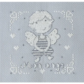 Borduurpakket boy angel 11x11cm van DMC 074.BK1626