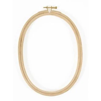 Borduurring ovaal hout 18x24cm van DMC PN-0195266