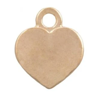 Hartje bedel goud 12x10mm van DREAMBEADS M1858