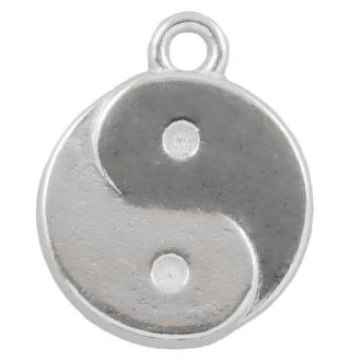 Yin Yang bedel antiek zilver 17x13mm van DREAMBEADS M1872