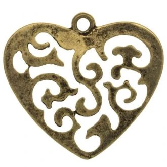 Hartje bedel 30x33mm van DREAMBEADS M540 / M700