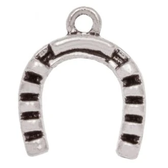 Hoefijzer bedel antiek zilver 16x14mm van DREAMBEADS M937
