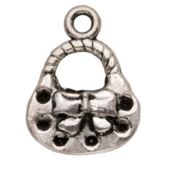 Tasje bedel antiek zilver 14x14mm van DREAMBEADS M914