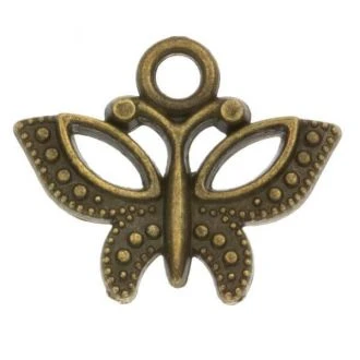 Vlinder bedel brons 19x15mm van DREAMBEADS M1817