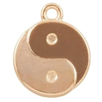 Yin Yang bedel goud 17x13mm van DREAMBEADS M1874