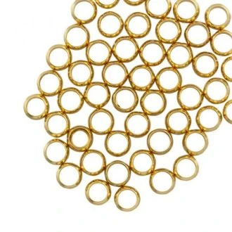 Stainless steel knijpkralen 2mm goud van DREAMBEADS Y122