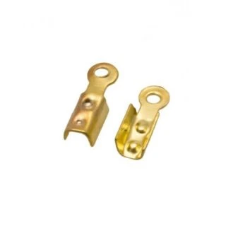 Veterklem 1mm leer/koord goud van DREAMBEADS P523