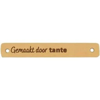 Leren label Gemaakt door tante 7 x 1 cm 2 stuks van DURABLE 020.1183