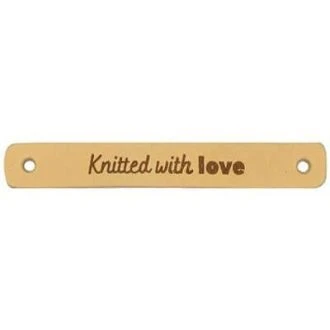 Leren labels Knitted with love 7 x 1 cm 2 stuks van DURABLE 020.1189