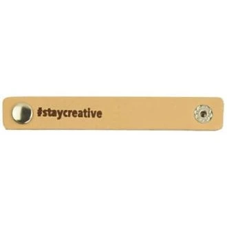 Leren labels met drukknoop Stay Creative 10,5 x 1 cm 2 stuks van DURABLE 020.1204