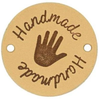 Leren label rond Handmade 3,5cm van DURABLE 020.1224