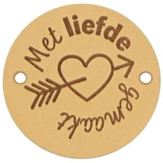 Leren labels Met Liefde Gemaakt 3,5cm 2 stuks van DURABLE 020.1228