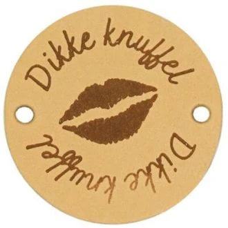 Leren labels Dikke Knuffel 3,5cm 2 stuks van DURABLE 020.1232