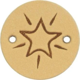 Leren labels ster 2cm 2 stuks van DURABLE 020.1238