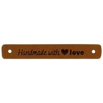 Leren labels Handmade with Love 7 x 1 cm 2 stuks van DURABLE 020.1180
